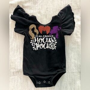 Hocus Pocus, Halloween, 12-24M, Black, Sanderson Sister, Girl Leotard/Onesie